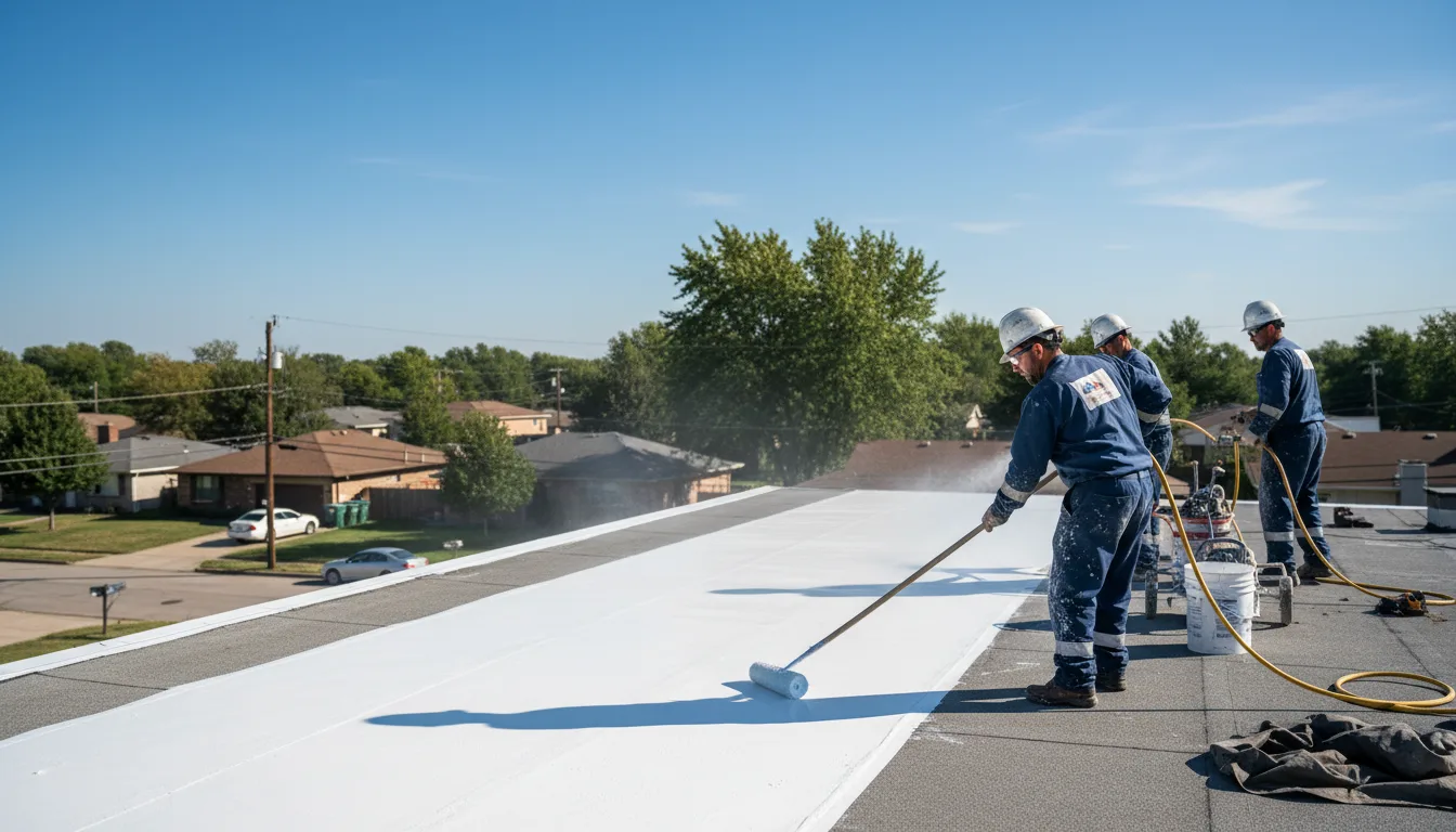 Commercial roof coating in Highland, IL near me